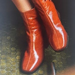 Sezane Axelke Ankle Boots, Polished Camel sz 8 US